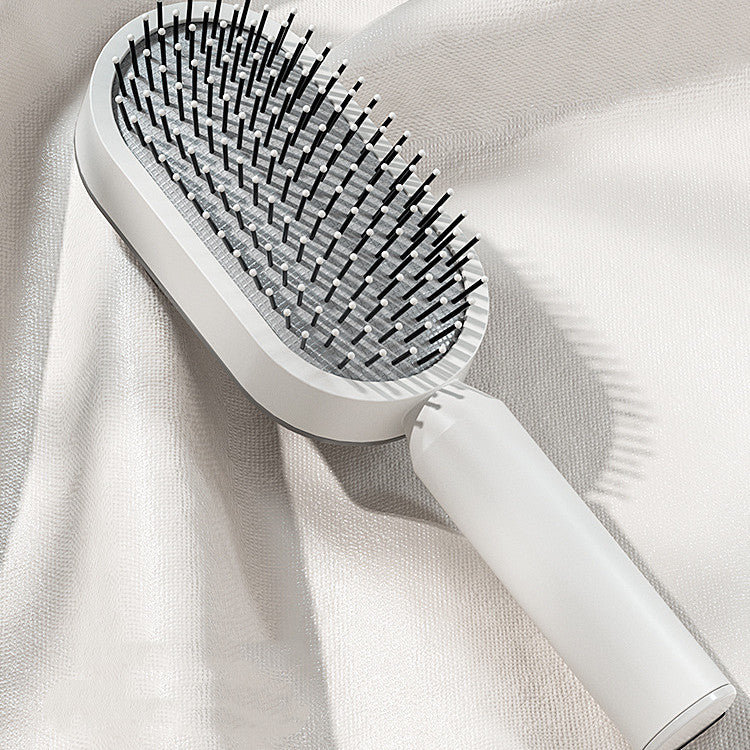 ✨ Self-Cleaning Anti-Static Hair Brush with Air Cushion Scalp Massage – Tangle-Free & Gentle Detangler ✨