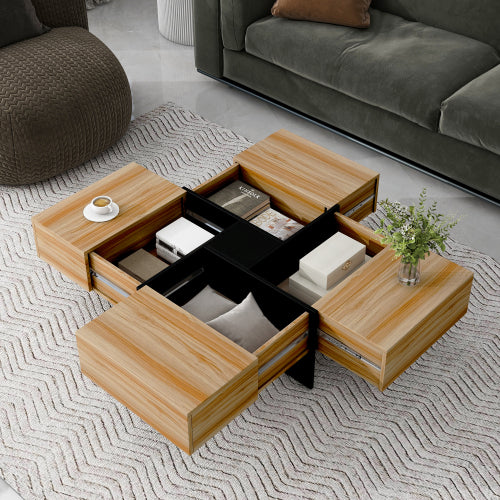 ON-TREND Modern Coffee Table with Hidden Storage