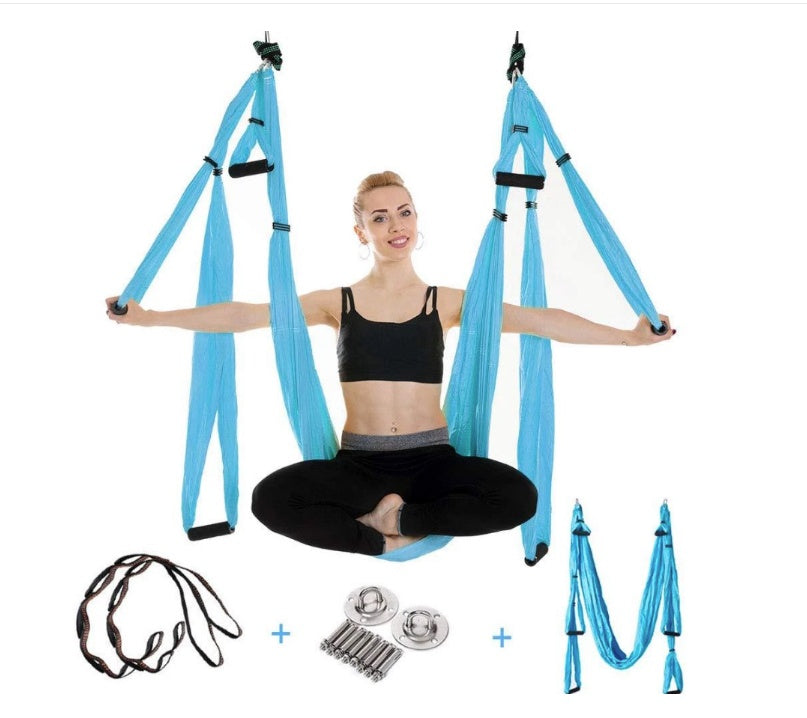 Premium Anti-Gravity Aerial Yoga Hammock – Nylon Swing for Inversion, Stretching, Flexibility Training & Home Fitness