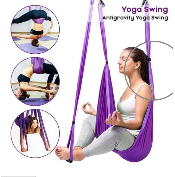 Premium Anti-Gravity Aerial Yoga Hammock – Nylon Swing for Inversion, Stretching, Flexibility Training & Home Fitness