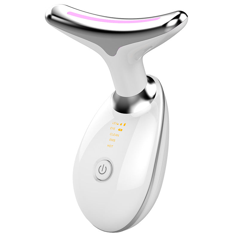 ✨ EMS Thermal Neck Lifting & Skin Tightening Massager – Microcurrent Anti-Aging & LED Therapy Device ✨