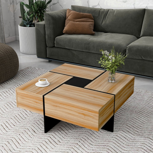 ON-TREND Modern Coffee Table with Hidden Storage