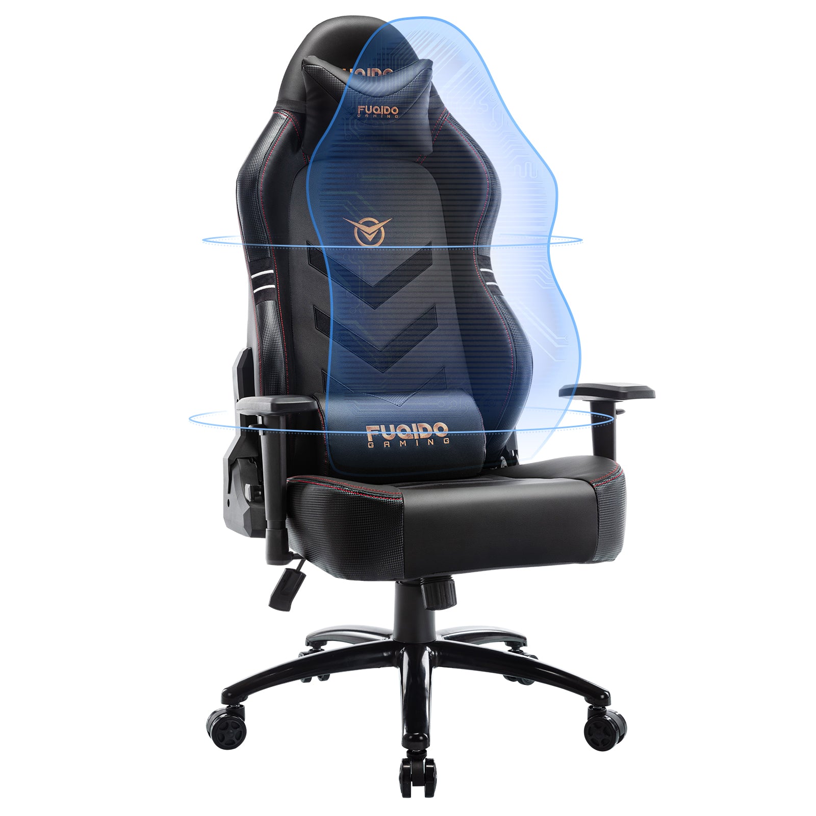 Aesthetic Tall Gaming Chair with Footrest – 350lb Capacity, Ergonomic Racing-Style Computer Chair for Long-Hour Comfort