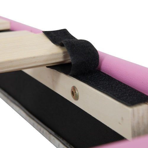 Full Size Upholstered Princess Bed Frame with LED Lights, Adjustable Crown Headboard & 2 Storage Drawers – Pink + White