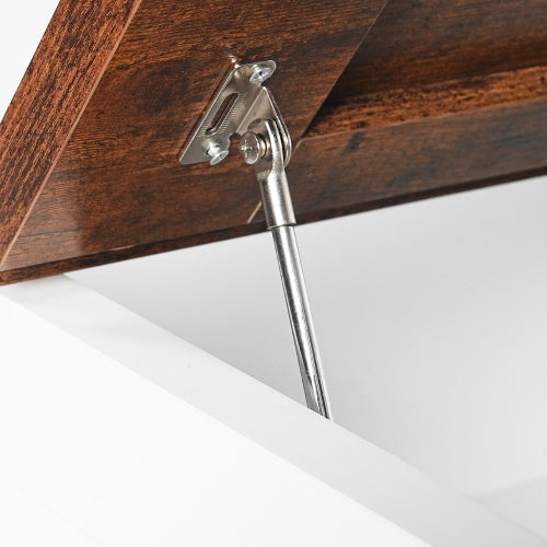 Coffee Table, Multi-functional Lifting Dining Table Coffee Table, Living Room Home Table, Modern Coffee Table 90CM, Vintage White