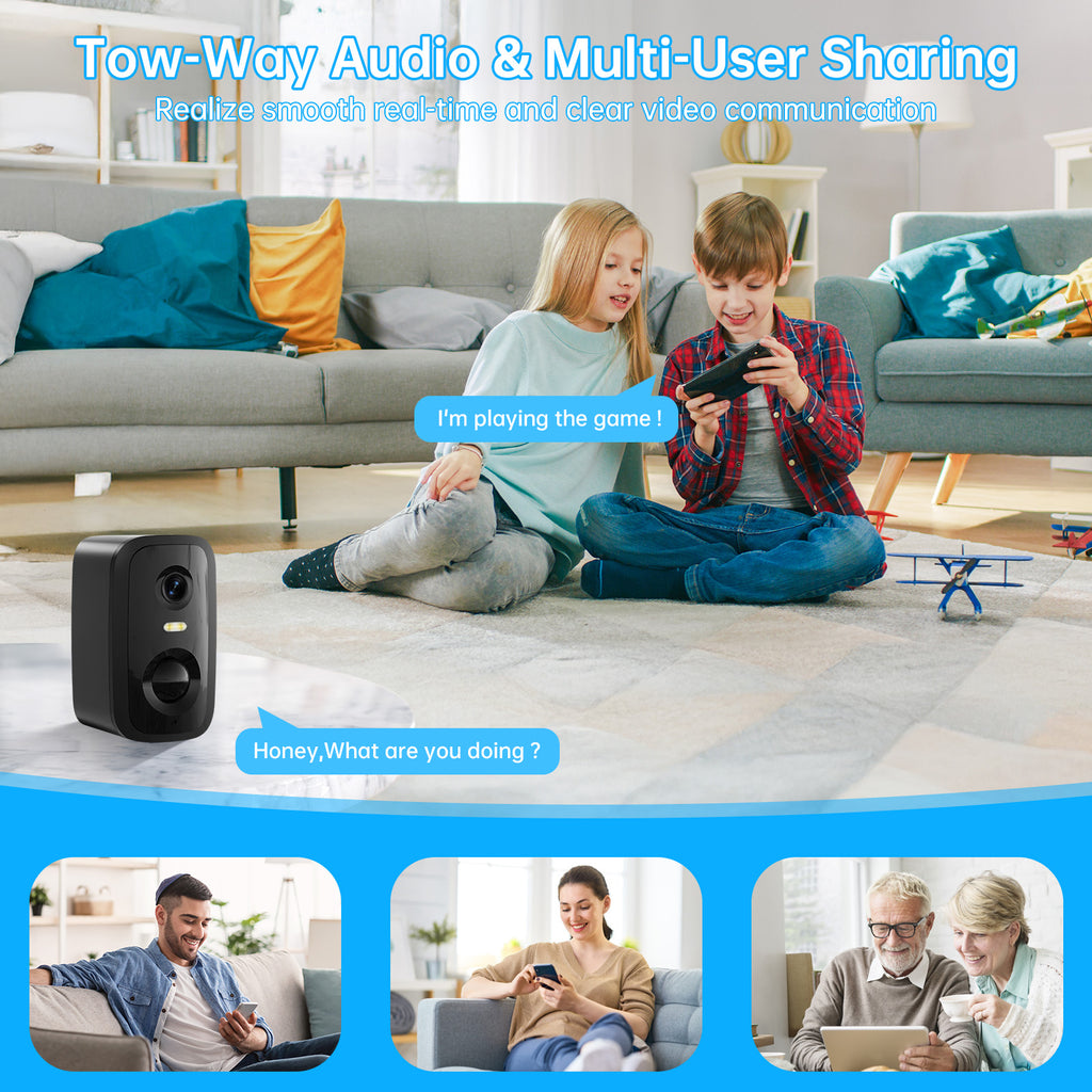 Low Power Security Camera CL30 Outdoor Security Cameras Motion Detected Easy To Set Up Wireless Battery Camera With Solar Panel