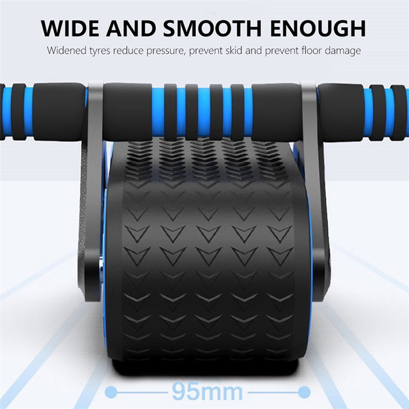 Automatic Rebound Ab Roller Wheel – Dual-Wheel Core Trainer for Home Workouts, Waist Shaping & Full-Body Strength
