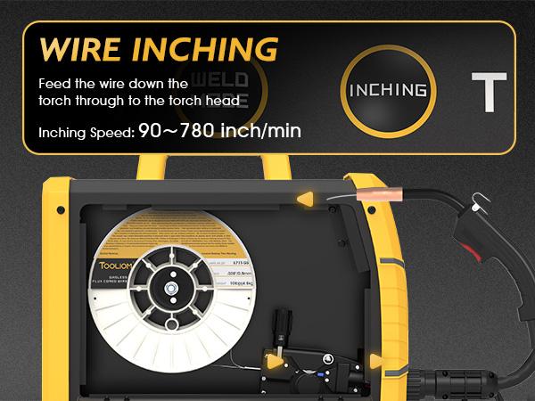 TOOLIOM 4 in 1 MIG Welder 180A Gas MIG/Flux MIG/Stick/Lift TIG Multiprocess Welding Machine 110V/220V Welder with Lift TIG Torch