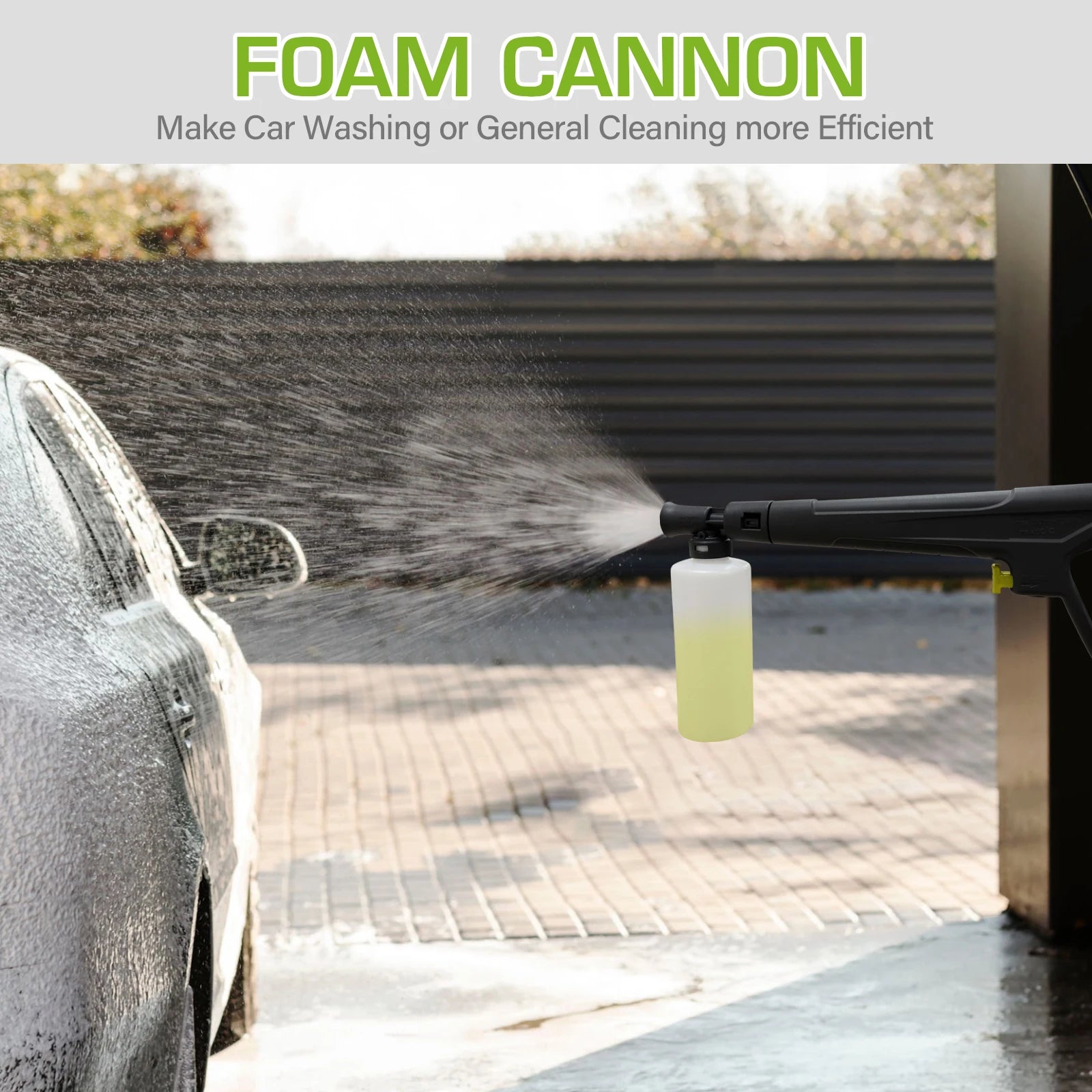 Electric Pressure Washer – 5000 PSI Max, 3.2 GPM | 1800W High-Power Cleaner with 25FT Hose – Yellow