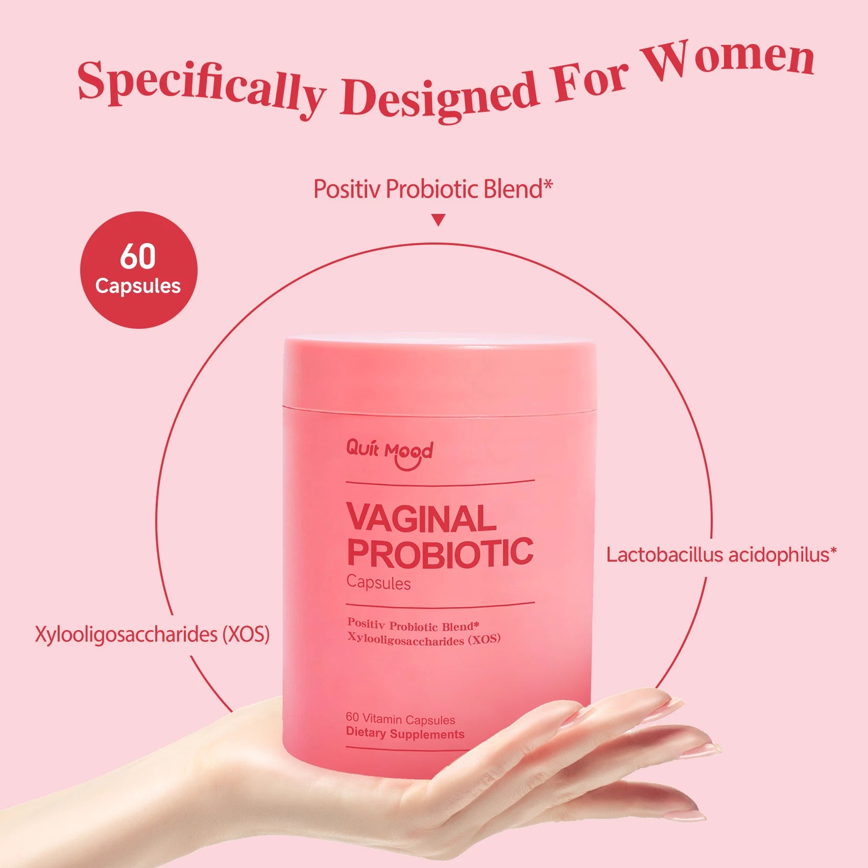 Quit Mood Women’s Probiotics for PH Balance — Lactobacillus Blend for Optimal Women’s Health