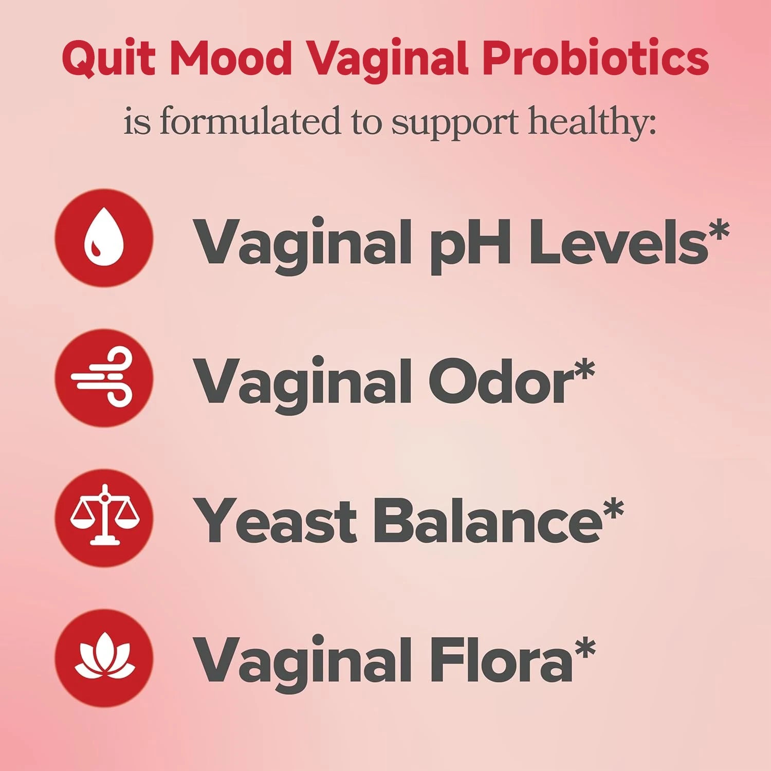 Quit Mood Women’s Probiotics for PH Balance — Lactobacillus Blend for Optimal Women’s Health
