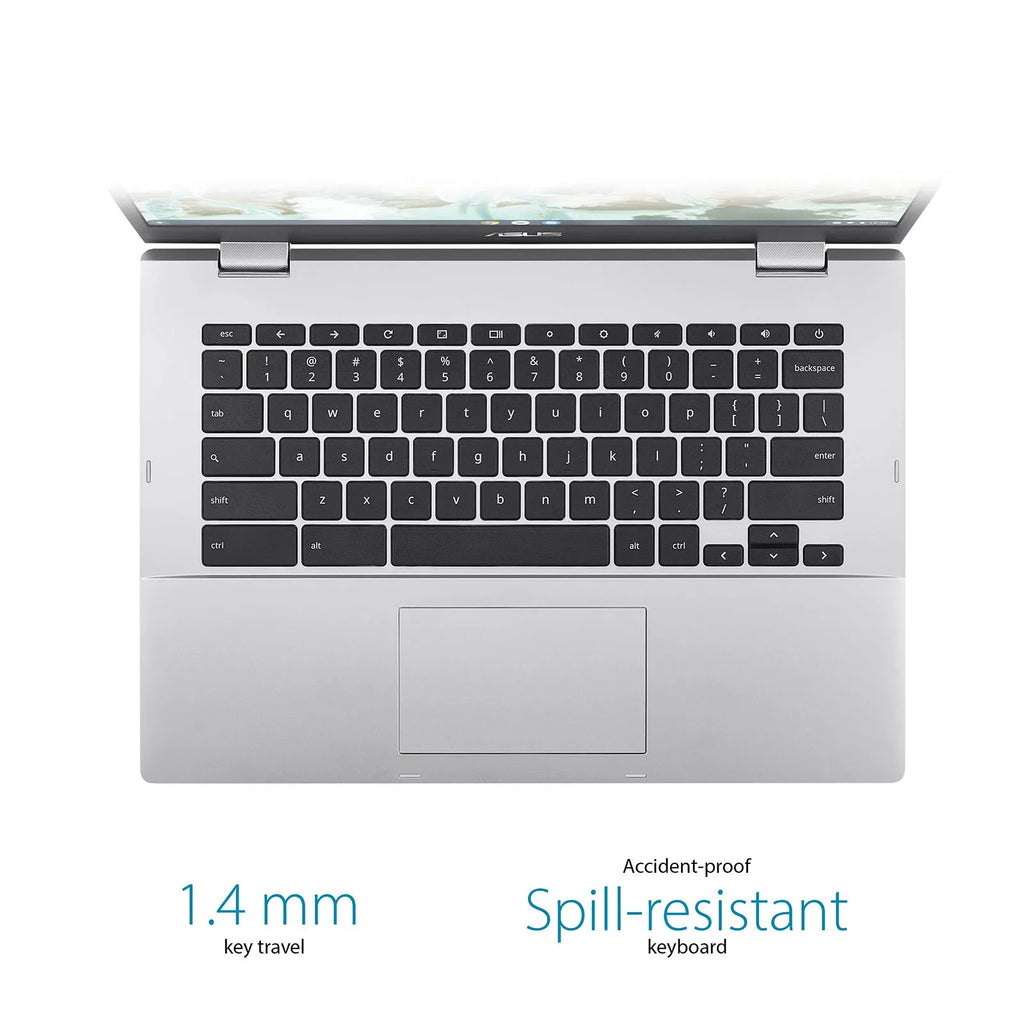ASUS Chromebook CX1400 — 14” FHD Ultra-Slim Laptop with Intel Celeron N4500, 4GB RAM & 320GB Expandable Storage | Chrome OS