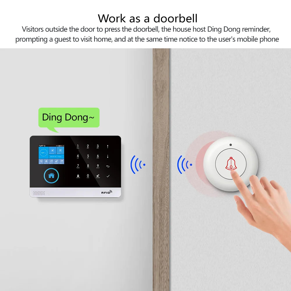 Tuya Alarm System WiFi GSM Security Alarm System Home Burglar Alarm For House Office  SMS APP Remote Control Work With Alexa