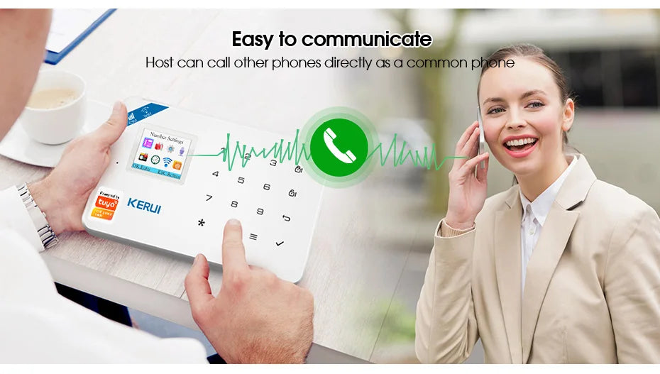 KERUI W181 Alarm Security System with Siren Wireless GSM WiFi Intelligent Home Alarm System with Door Sensor PIR Detector