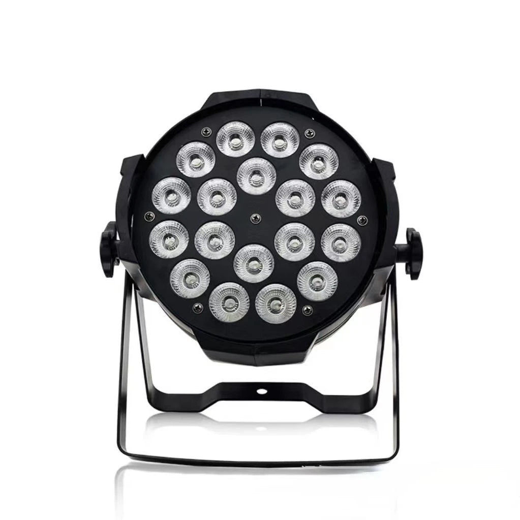 LED18 Full Color Atmosphere Lamp Cast Aluminum Multicolored Dyeing Beam Lights for Wedding KTV Bar DMX512 for Cross-Border Use