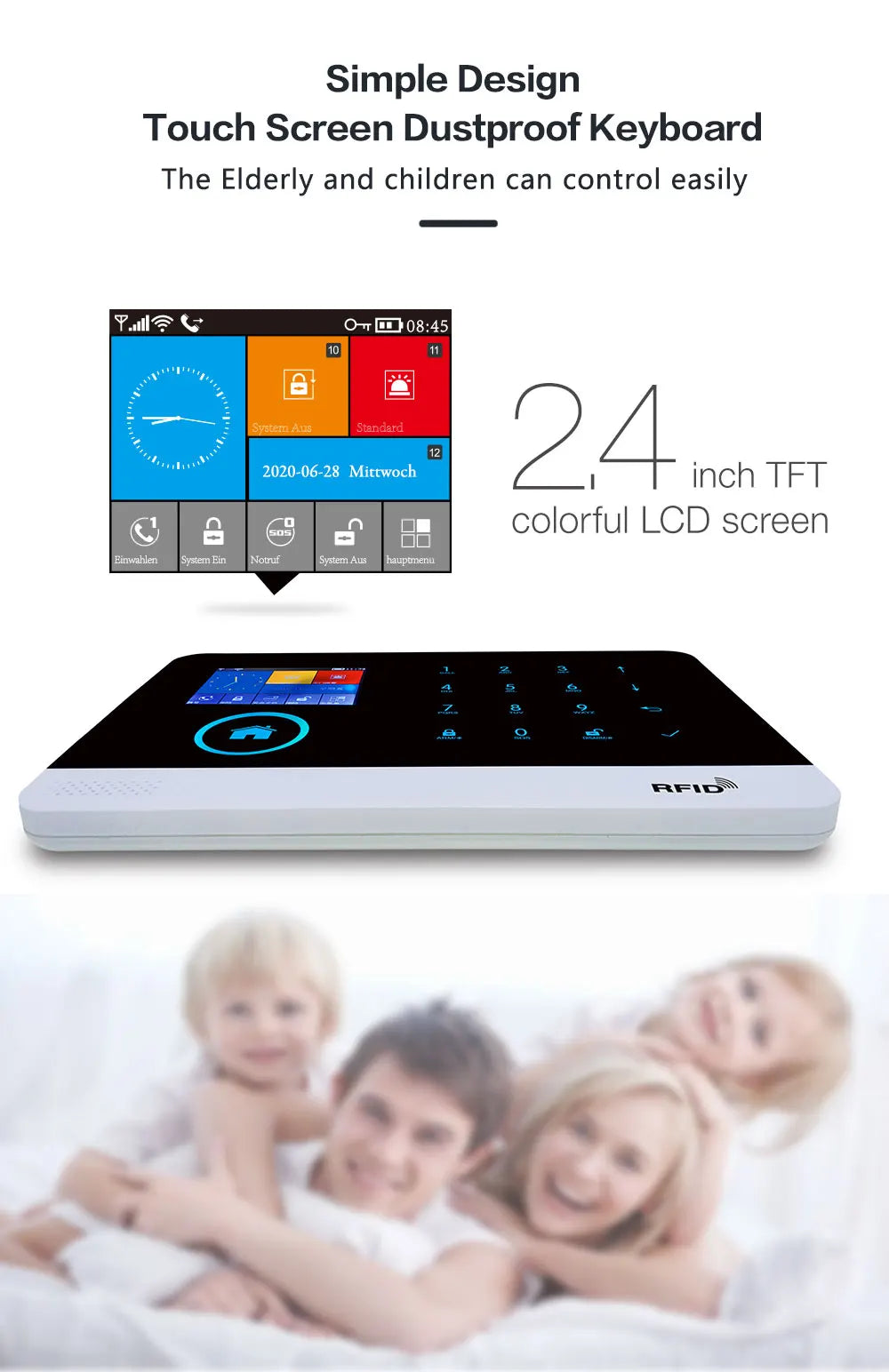 Tuya Alarm System WiFi GSM Security Alarm System Home Burglar Alarm For House Office  SMS APP Remote Control Work With Alexa