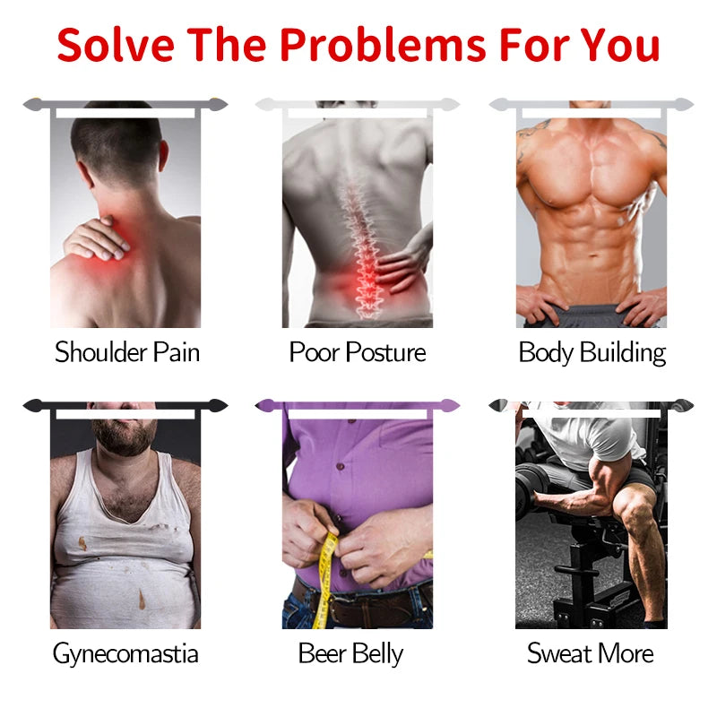 Vensslim Men’s Waist Trainer & Body Shaper Vest – Sauna Sweat Compression Top for Workout & Slimming