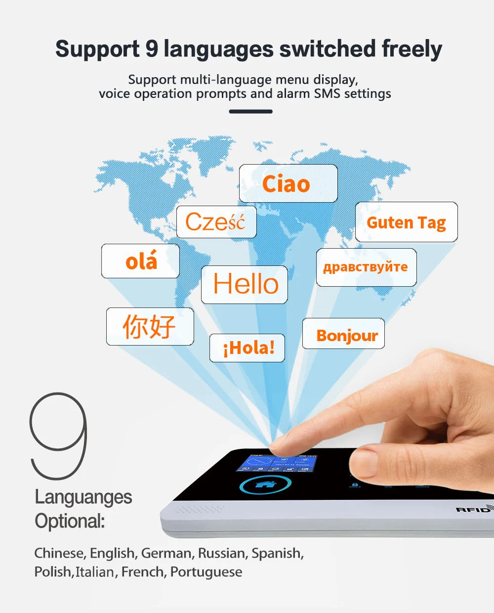 Tuya Alarm System WiFi GSM Security Alarm System Home Burglar Alarm For House Office  SMS APP Remote Control Work With Alexa