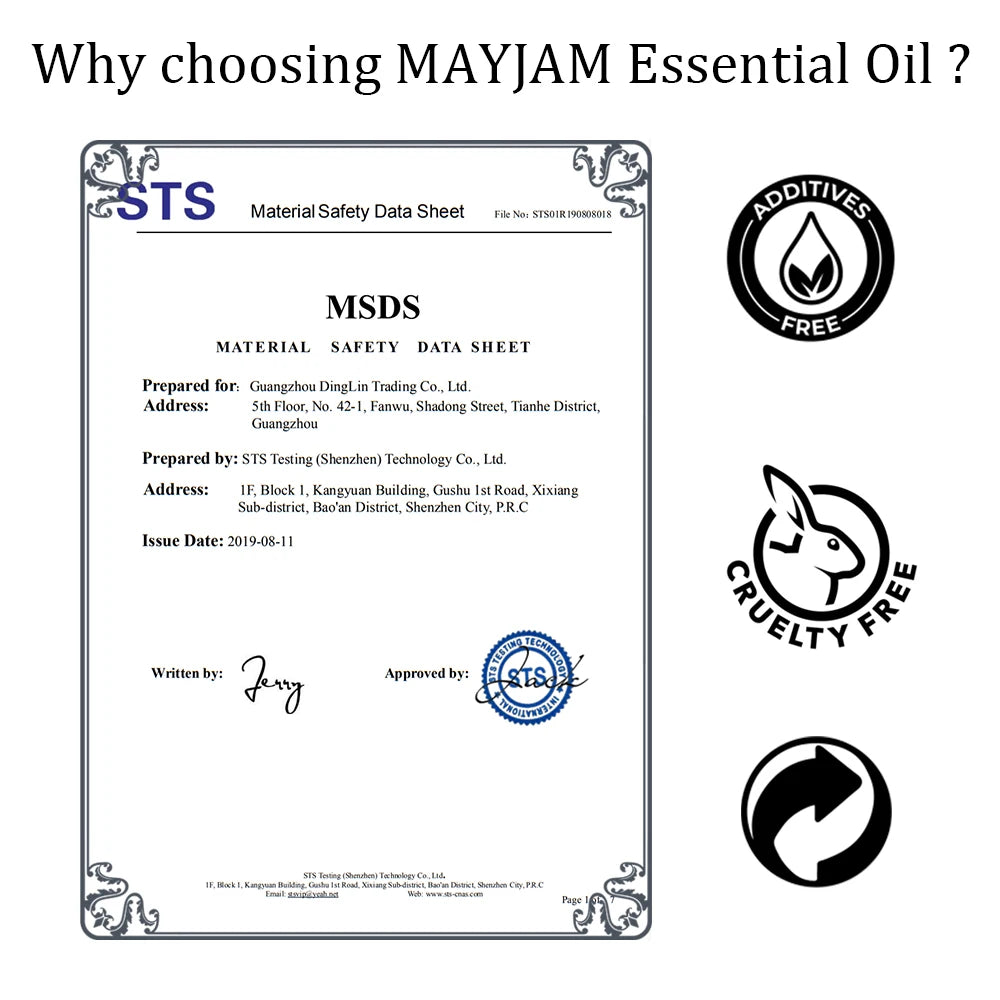 MAYJAM Pure Essential Oils 30ml – Rose, Lavender, Jasmine & More for Aromatherapy, Spa & DIY Beauty