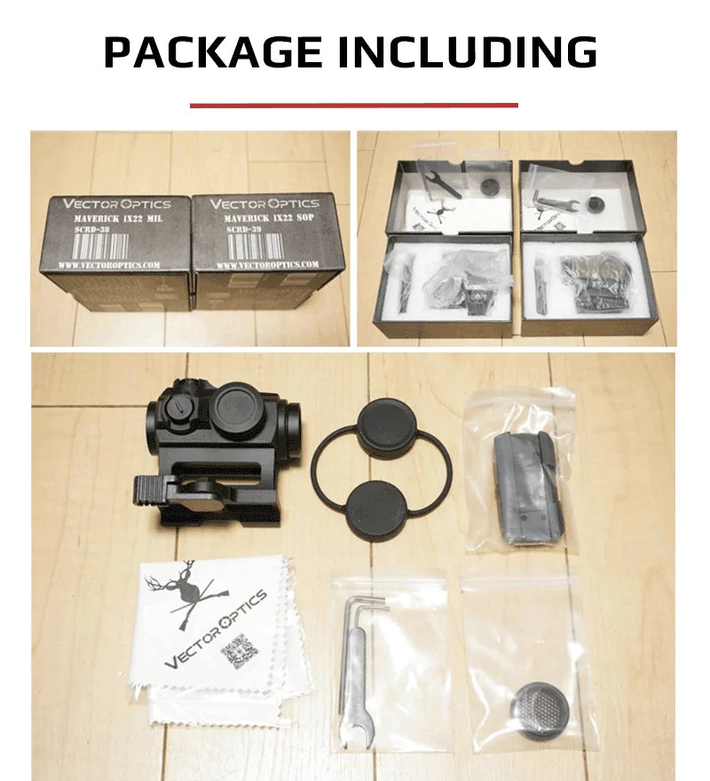 Vector Optics Maverick Gen3 1x22 Red Dot Scope – Waterproof, Quick-Detach AR Sight with 11 Brightness Levels