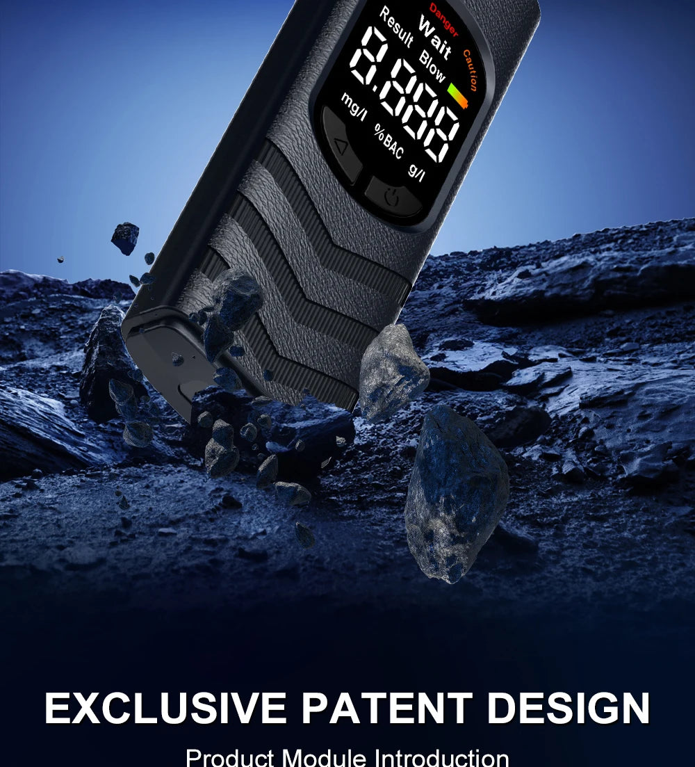 Digital Alcohol Tester – Professional Breathalyzer with LCD Display, Semiconductor Sensor, Accurate Drunk-Driving Detection for Home Use