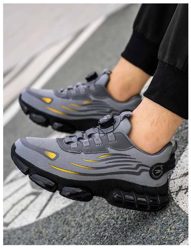 ✨ Ultra-Breathable Soft-Sole Safety Sneakers – Lace-Free, Anti-Smash & Anti-Puncture Work Shoes for Men
