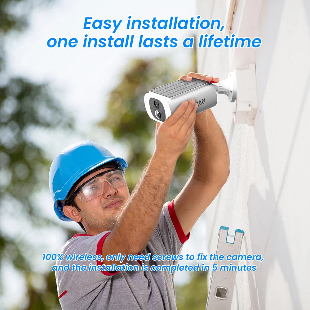 ✨ ANRAN C3 2K Solar-Powered Wireless Security Camera – 3MP Outdoor Smart Surveillance with Floodlight Color Night Vision & PIR Detection