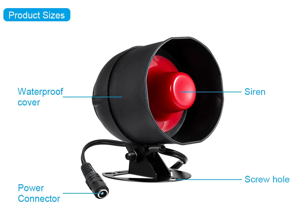 KERUI Tuya Smart WIFI Security Alarm System Kit 110dB Wireless Loud Indoor/Outdoor Siren Horn Home Burglar Motion Door Sensor