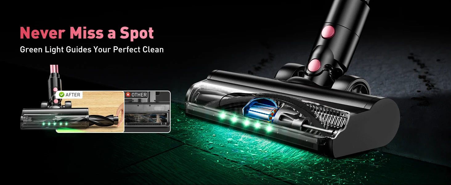 ✨ SuXiangVac 10-in-1 Cordless Vacuum Cleaner – 40Kpa, 500W, 45-Min Runtime, LED Display, Green Light Detection, HEPA Filtration – Perfect for Pets, Hard Floors & Carpets