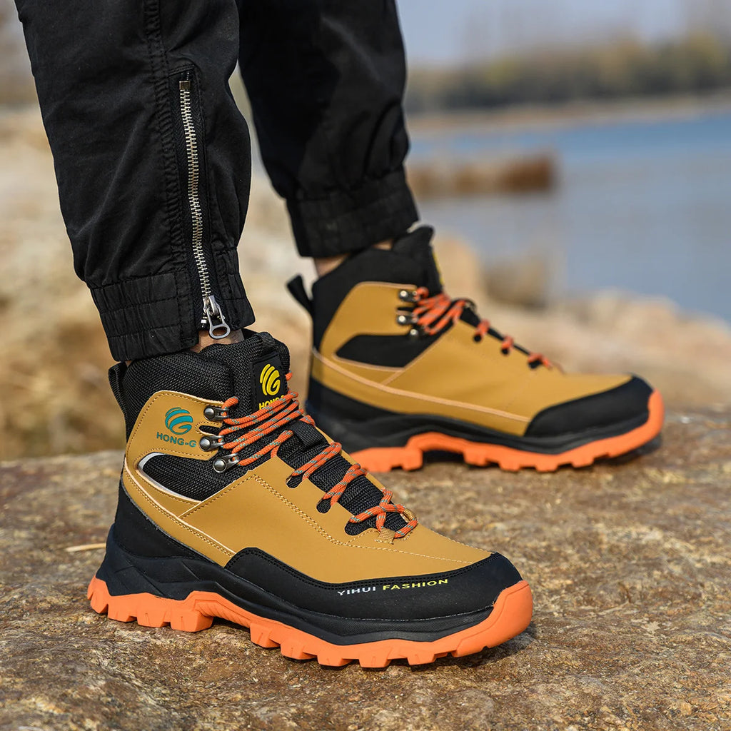 VEIGAR Men’s Protective Work Safety Shoes – Breathable Anti-Puncture Steel Toe Cap Work Boots