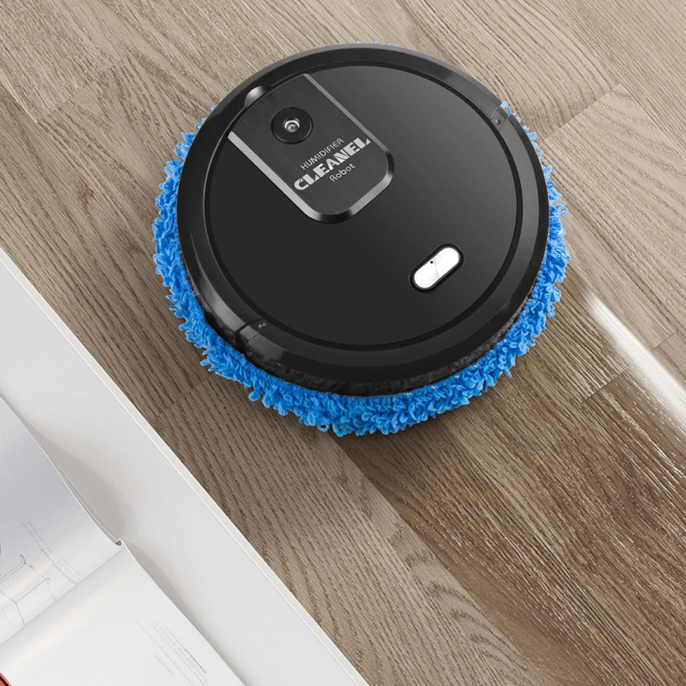 ✨ 3-in-1 Smart Robot Floor Cleaner – Mopping, Sweeping & Humidifying | USB Rechargeable Auto Dust Sweeper