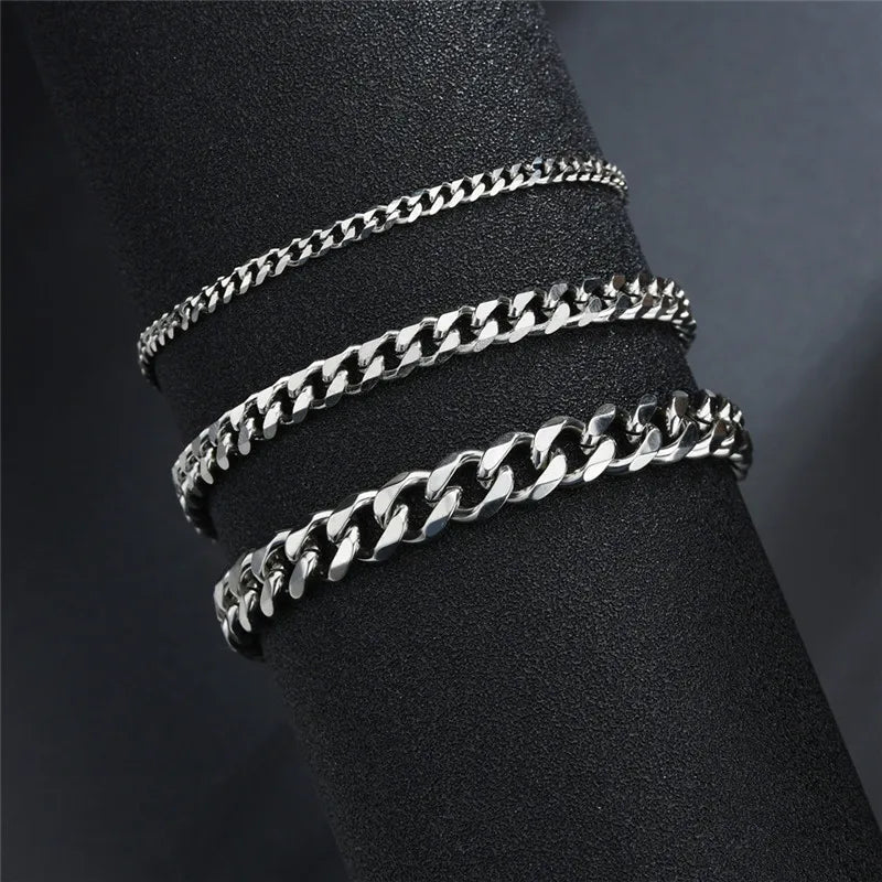 Premium Luxe Stainless Steel Cuban Chain Bracelet – Limited Edition Unisex Hip-Hop Wrist Jewelry