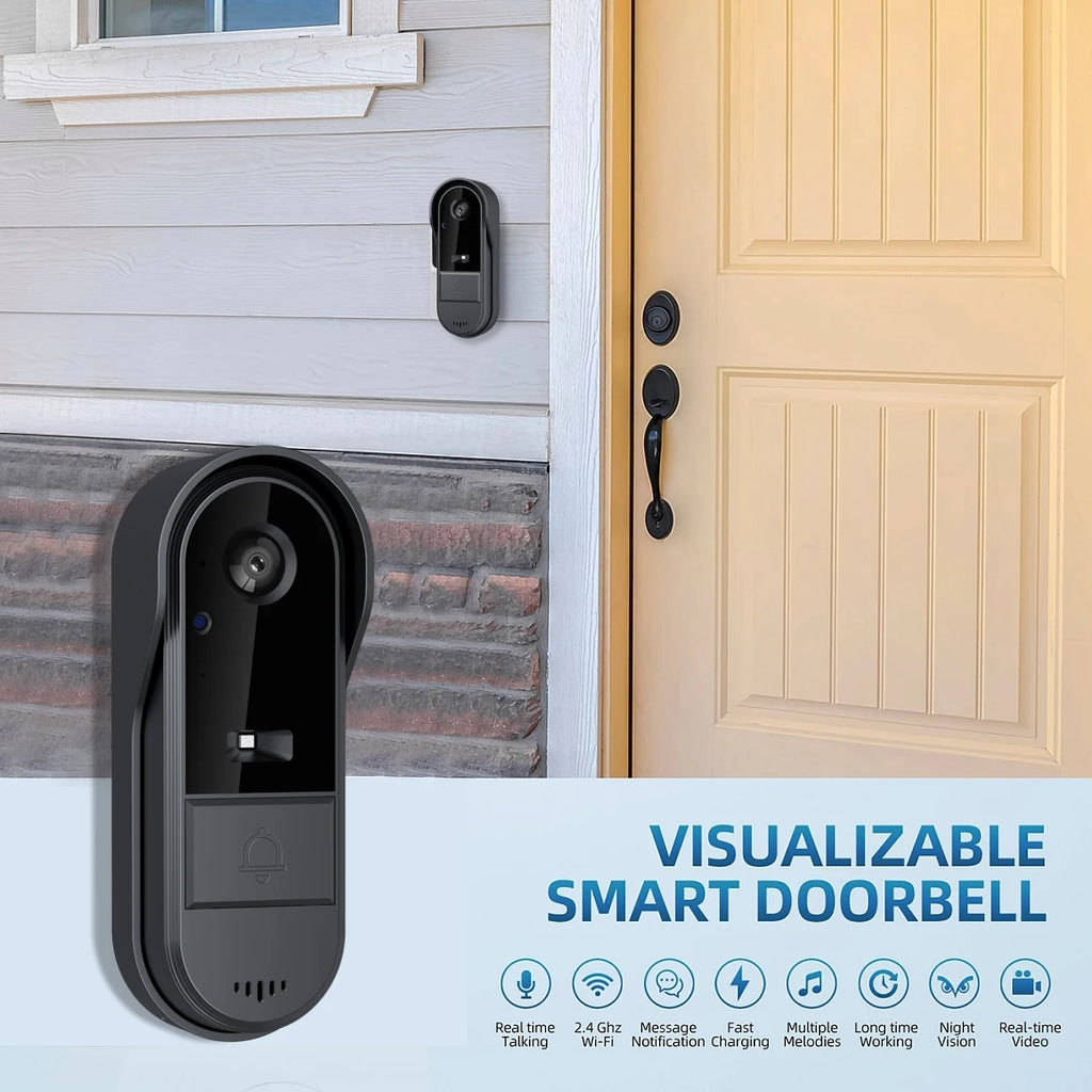 Tuya Smart WiFi Video Doorbell – 1080P HD Wireless Camera with Two-Way Audio, Motion Alerts & Long-Standby Battery