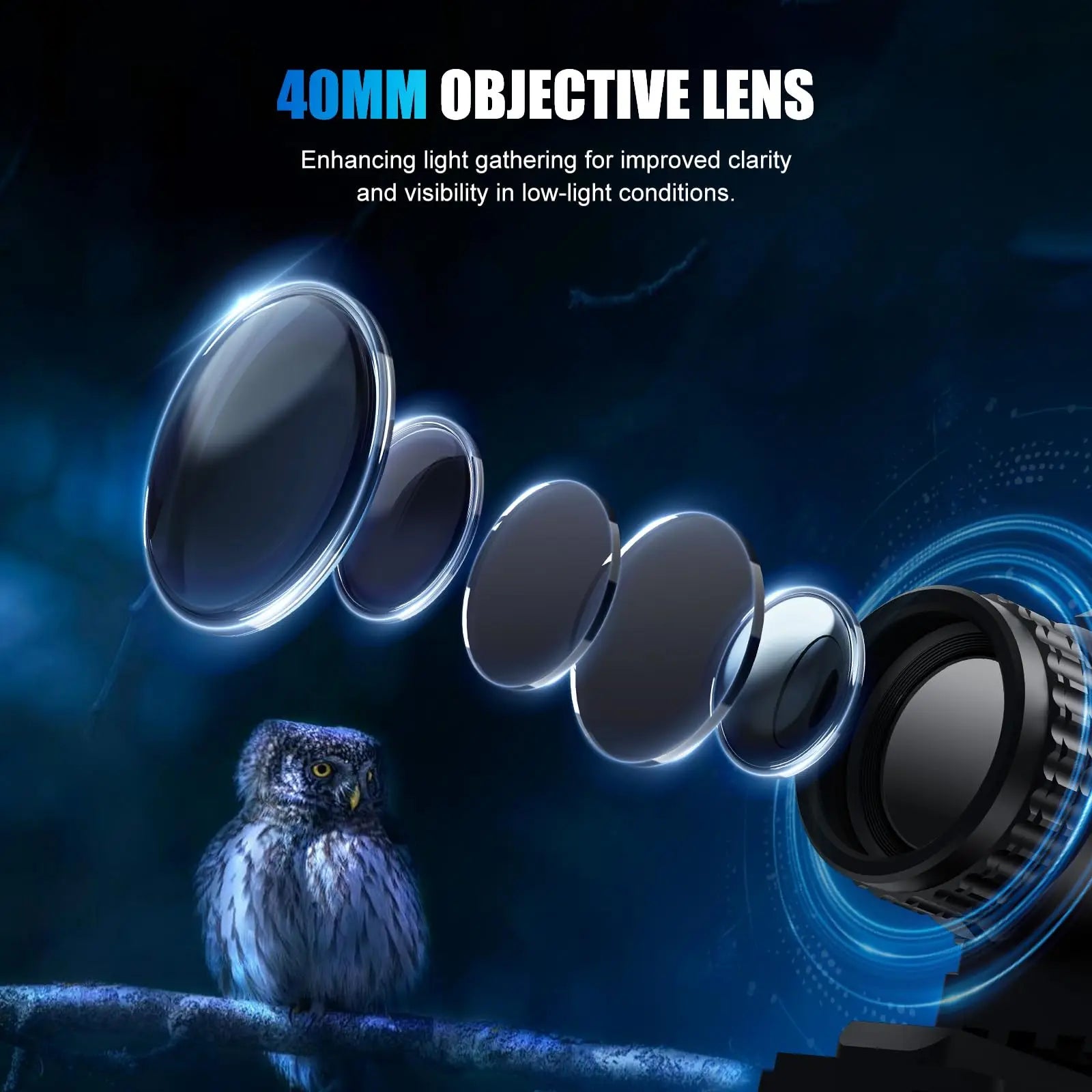 Kaalee GS515 Digital Night Vision Scope – 5–20X HD Day/Night Hunting Scope with 2560×1920 Resolution & IR Illuminator