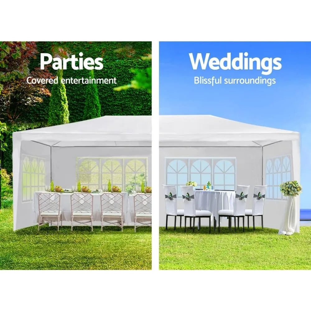 “10x30FT Luxury White Event Canopy – Heavy-Duty Waterproof Party Tent with 8 Sidewalls for Weddings, Markets & Outdoor Gatherings”**