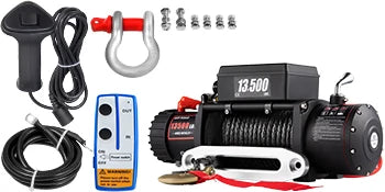 VEVOR 13500LBS Electric Truck Winch – Powerful 12V Winch with Synthetic Rope & Remote Control