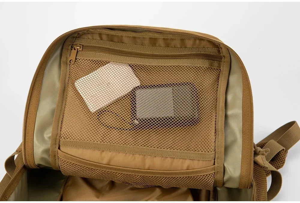 25L GYM Tactical Backpacks for Men Survival Laser Cut Molle Daypack Small Bug Out Bag Hunting Rucksack with Dual Cup Holders