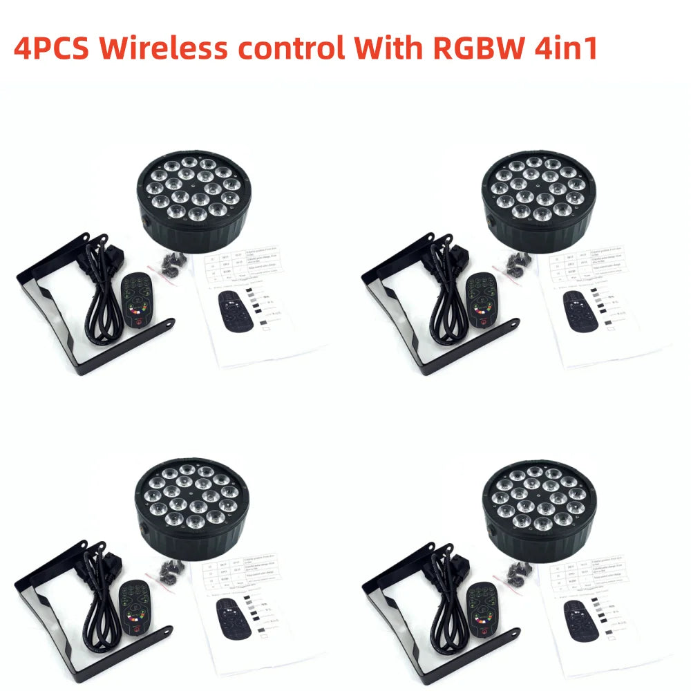 18X18W RGBWA/UV LED PAR Light/ disco light dmx512 control LED wash light stage professional dj equipment 100% new