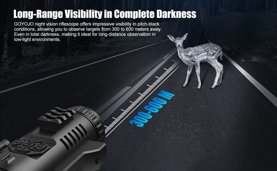 Kaalee GS515 Digital Night Vision Scope – 5–20X HD Day/Night Hunting Scope with 2560×1920 Resolution & IR Illuminator