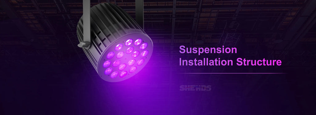 SHEHDS New Version LED 18x18W RGBWA UV 6in1 Par Light Big Aluminum Alloy High Power Even Color Mixing for DJ Bar Disco Wedding
