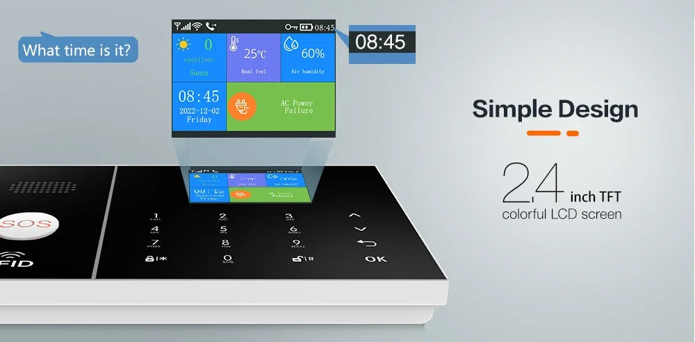 HIVA Security Alarm System For Home GSM Wifi Tuya Smart Life App Control Burglar Alarm Kit With Pir Door Sensor work with Alexa