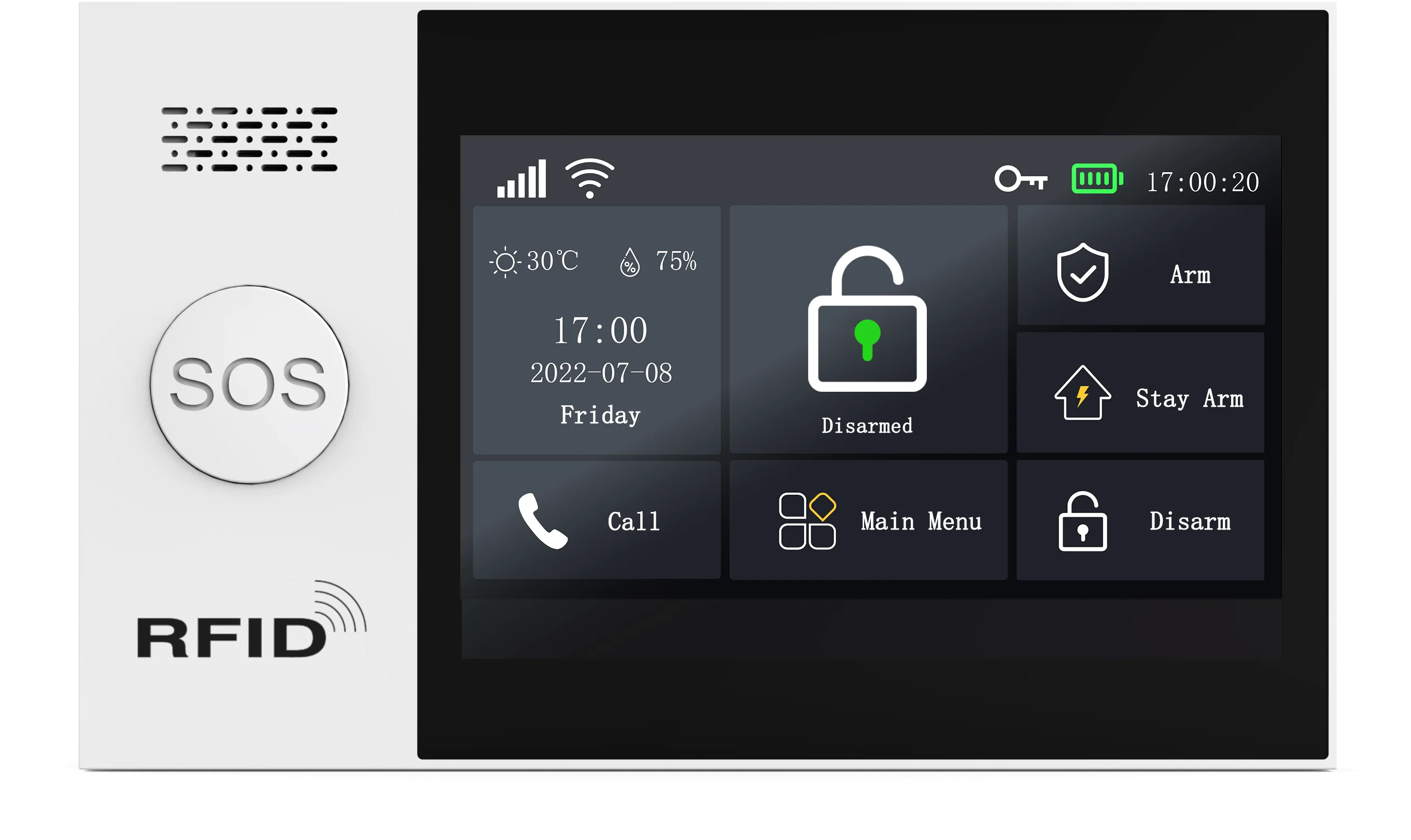 4.3Inch Big Screen  Tuya Smart Life  GSM WIFI  Burglar Alarm System Touch Keypad Home Security Alarm Sensor Motion Detector