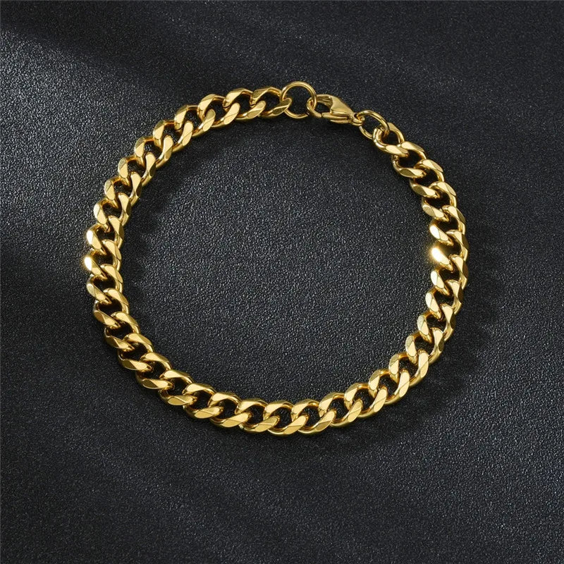 Premium Luxe Stainless Steel Cuban Chain Bracelet – Limited Edition Unisex Hip-Hop Wrist Jewelry