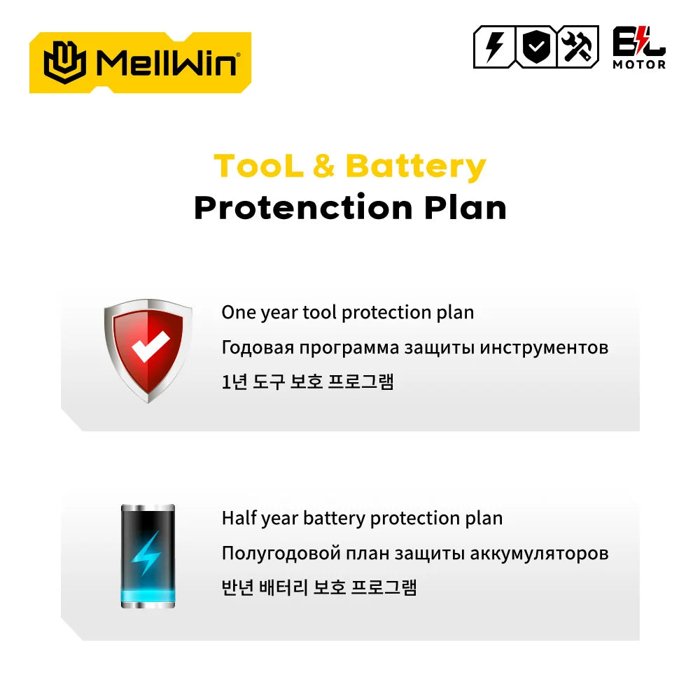 MELLWIN Brushless Cordless Reciprocating Saw 12000 SPM, 18V Compatible Electric Cut Saw for Wood, Metal & Pipe, Portable DIY Cutting Tool