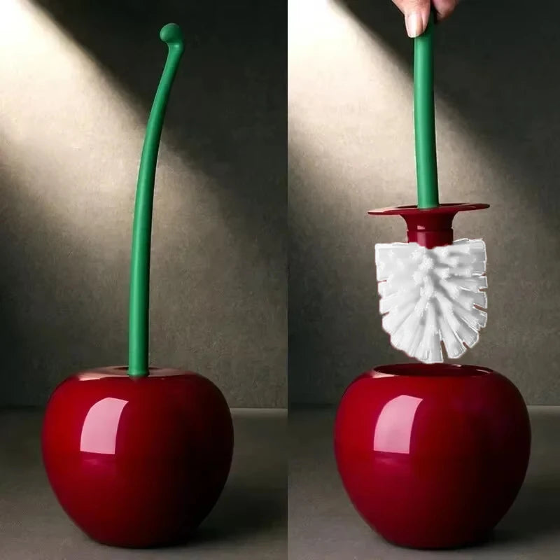 Chic Cherry Toilet Brush Set – Cute Fruit-Inspired Bathroom Accessory for Stylish, Modern Spaces
