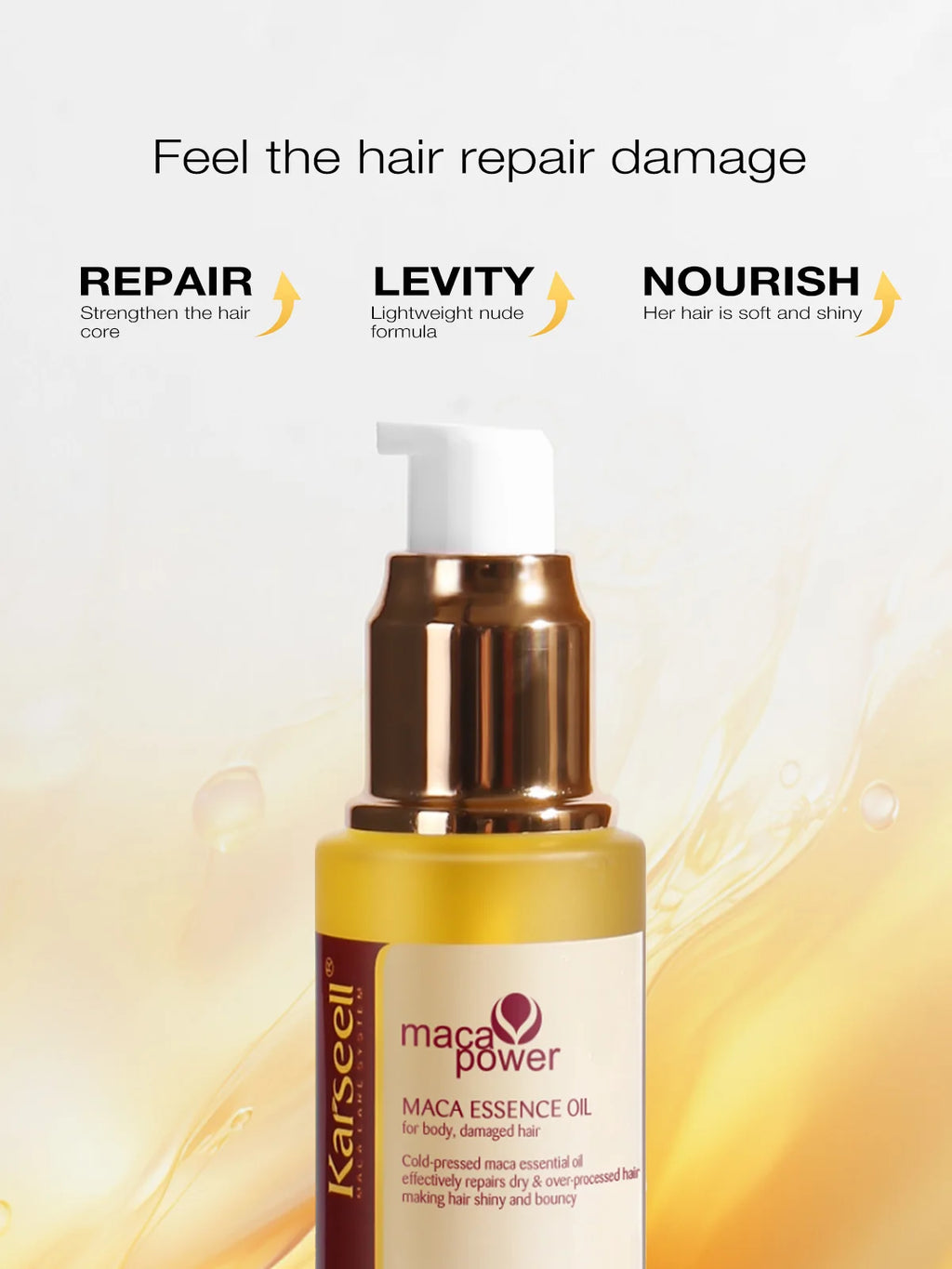 ✨ Karseell Moroccan Argan Oil Hair Serum – 50ml Weightless Cold-Pressed Healing Elixir for Dry, Damaged Hair