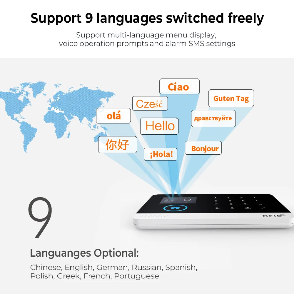 ✨ Smart WiFi + 4G Home Alarm System – Tuya Smart Life Security Kit with Door Sensor & GSM Backup