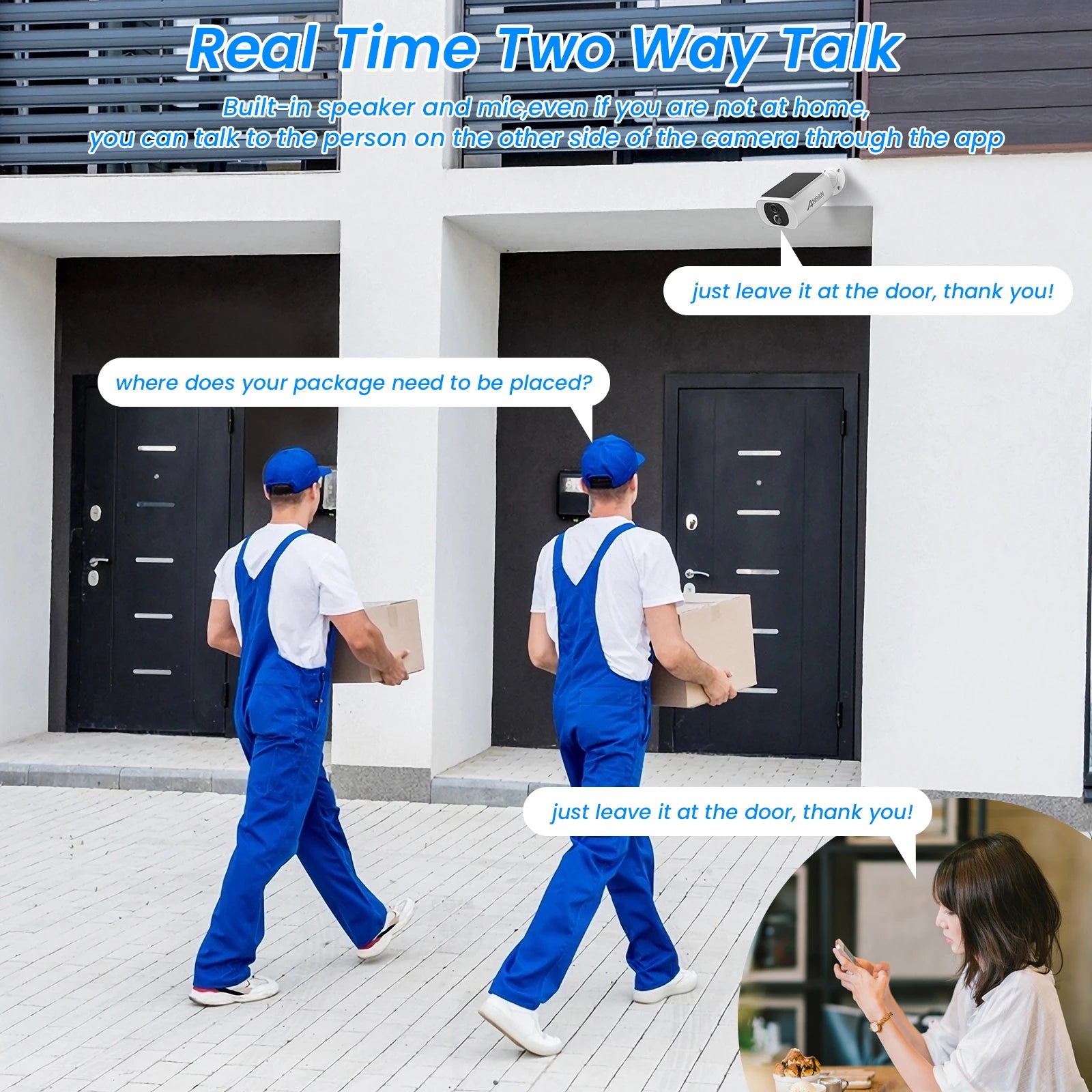 ✨ ANRAN C3 2K Solar-Powered Wireless Security Camera – 3MP Outdoor Smart Surveillance with Floodlight Color Night Vision & PIR Detection