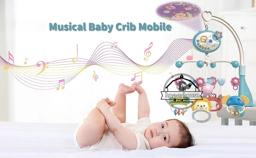 Yokibo Musical Baby Crib Mobile with Soothing Lights & 400 Melodies — Remote Control Infant Toy