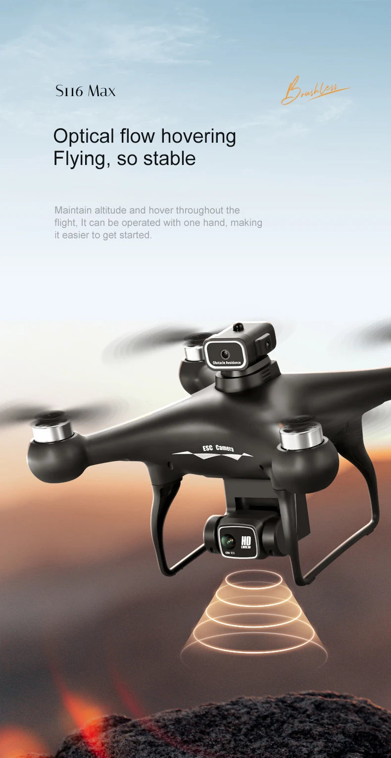 S116 MAX Professional 8K Dual-Camera Drone – Ultra-Smooth Flight, Obstacle Avoidance & Stunning Aerial Views